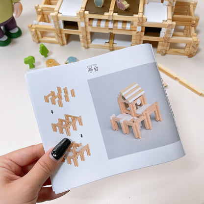 Educational building blocks, hands-on building huts, parent-child DIY toys